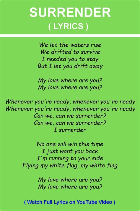 surrender lyrics